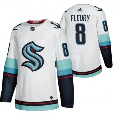 Seattle Kraken Dresy Cale Fleury 8 2021-22 Bílý Authentic - Pánské